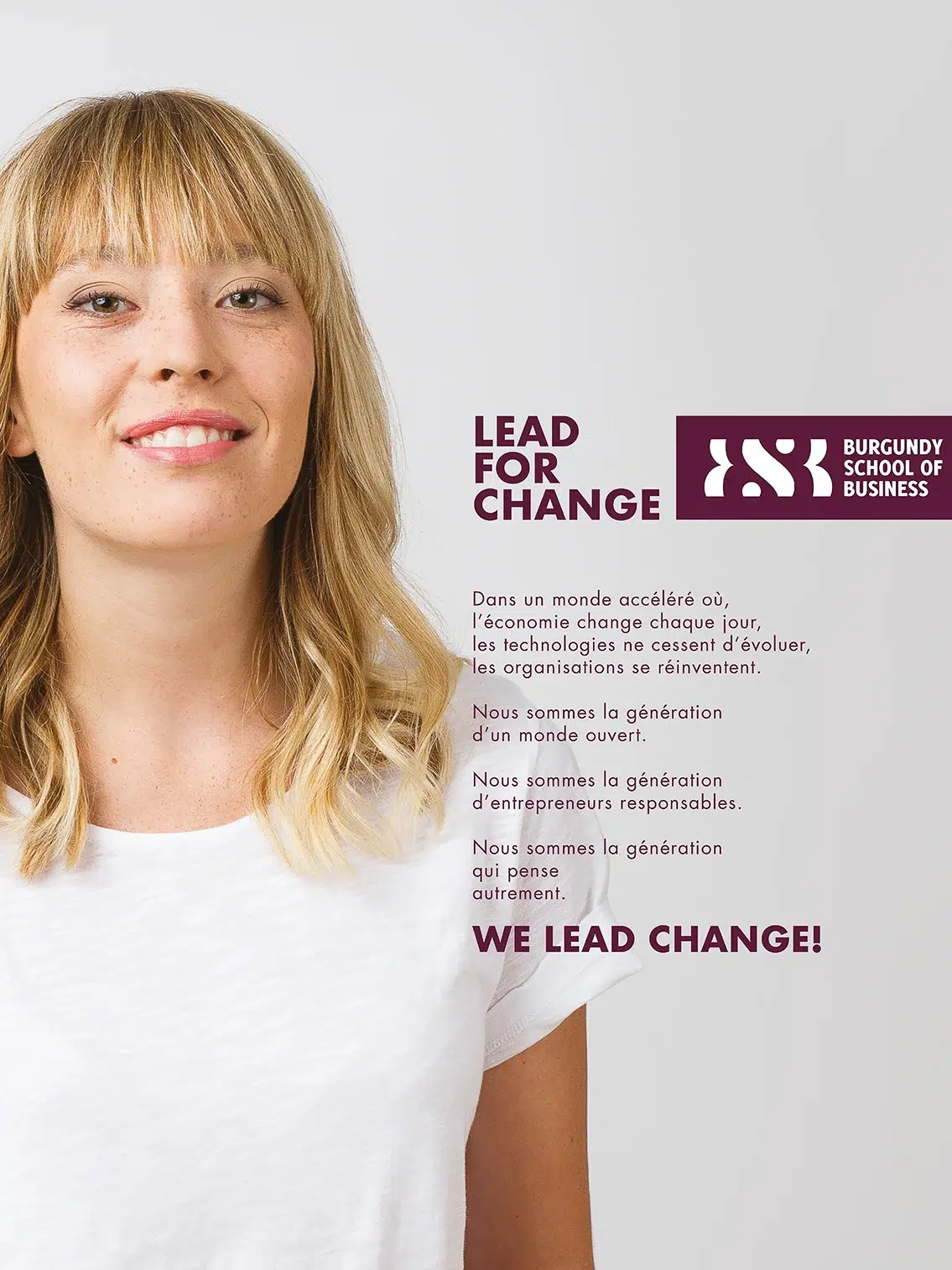 Portrait pour la campagne BSB Lead For Change, réalisé par un Photographe professionnel Lyon.