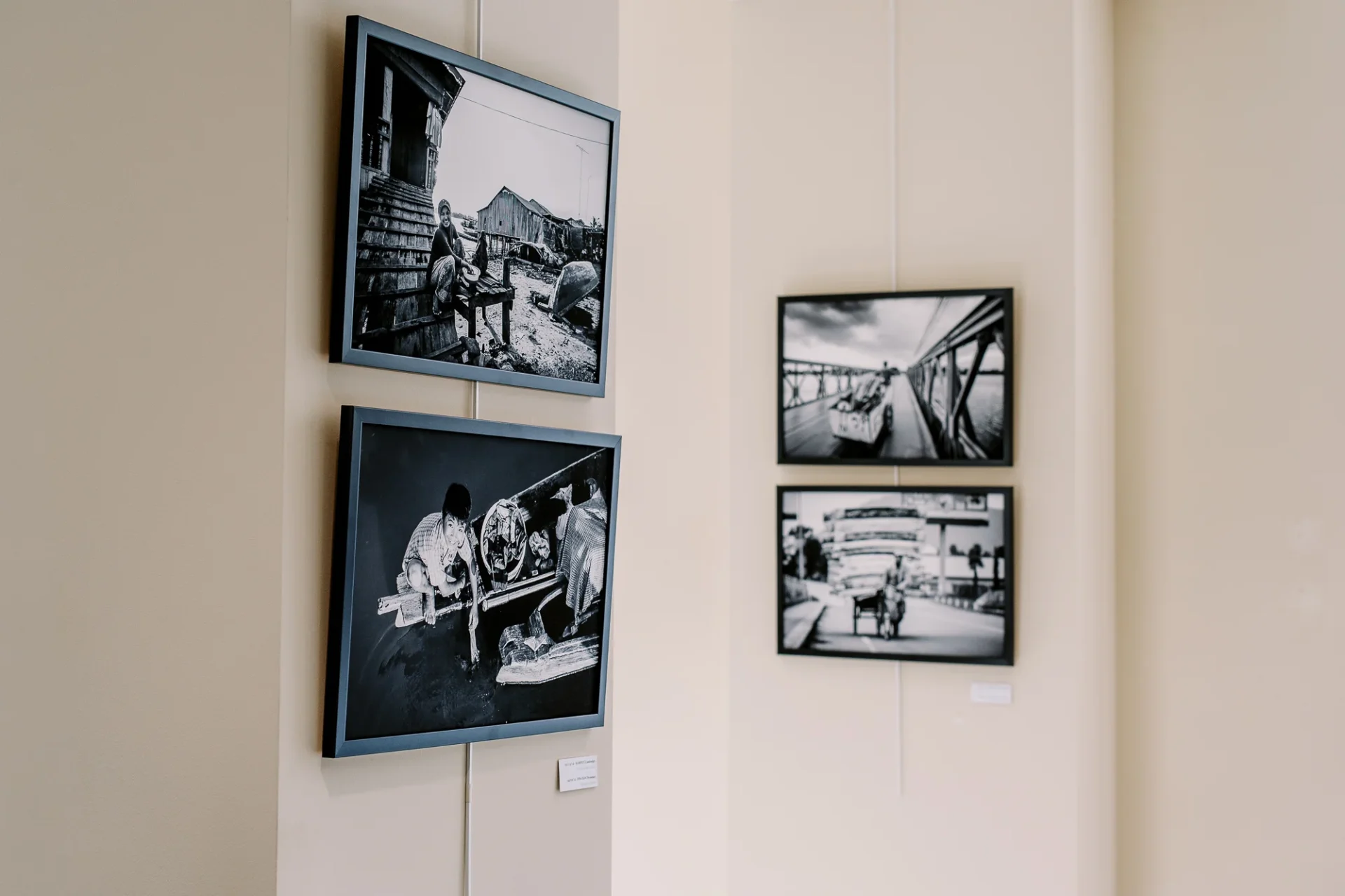 Photographies noir et blanc pour une exposition voyage en Asie.