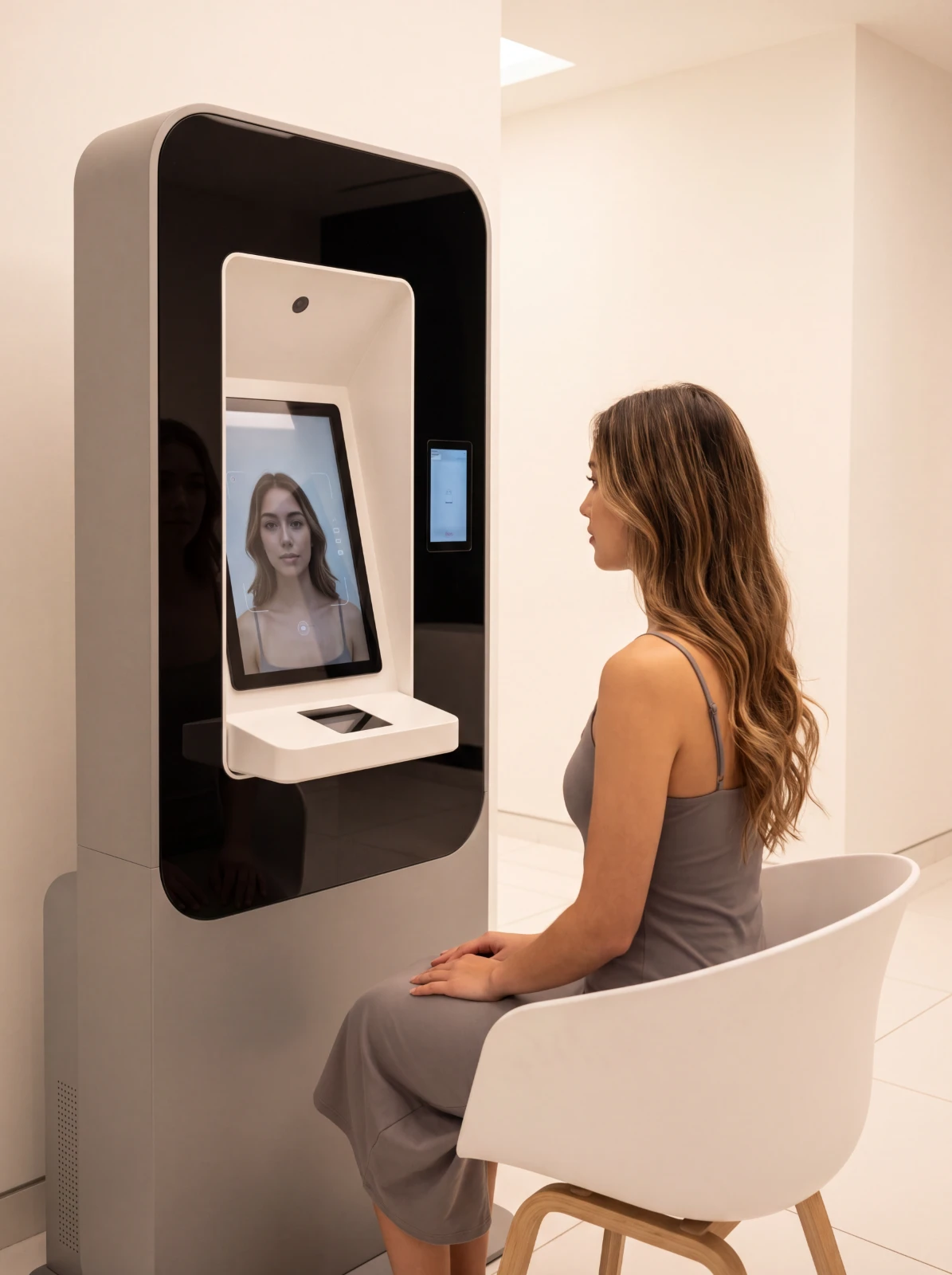 Comparaison avec le tarif photomaton pour une photo d'identité réalisée sur cette borne interactive moderne.